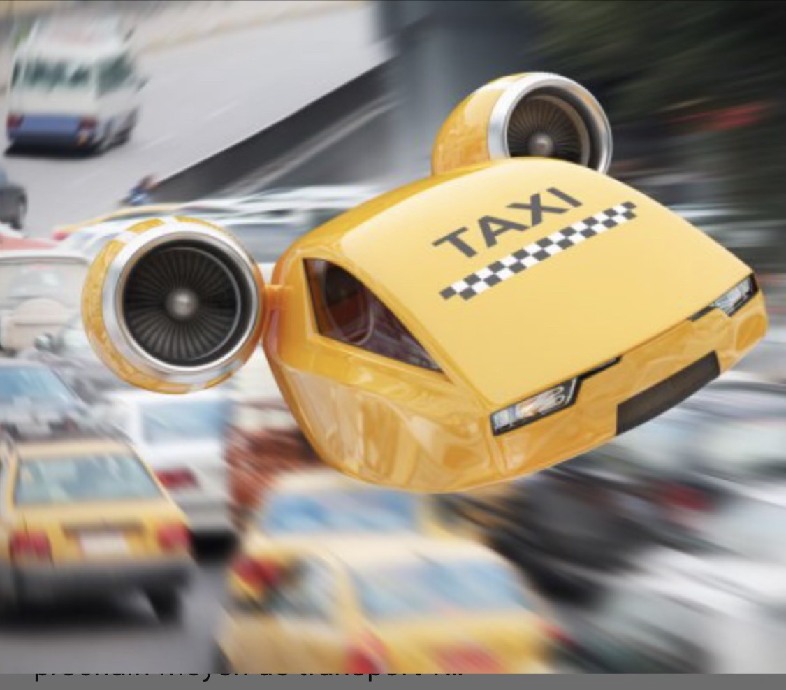 Photo d'un taxi volant
